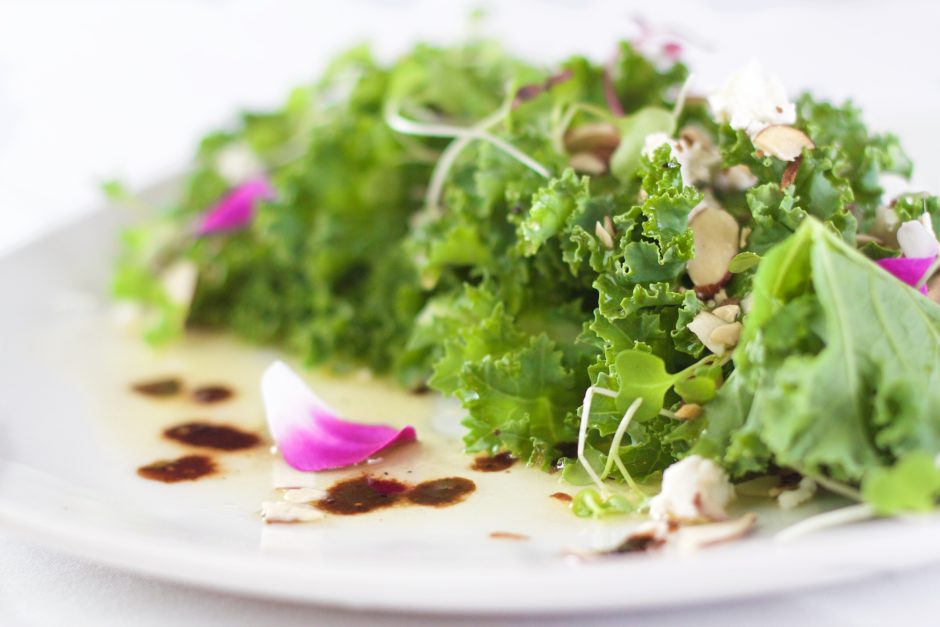 Local Kale & Almond Salad (Archer’s Organics) The Mews Restaurant Barbados