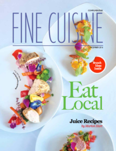 The Mews Restaurant Barbados' Chef Anife in Fine Cuisine Magazine